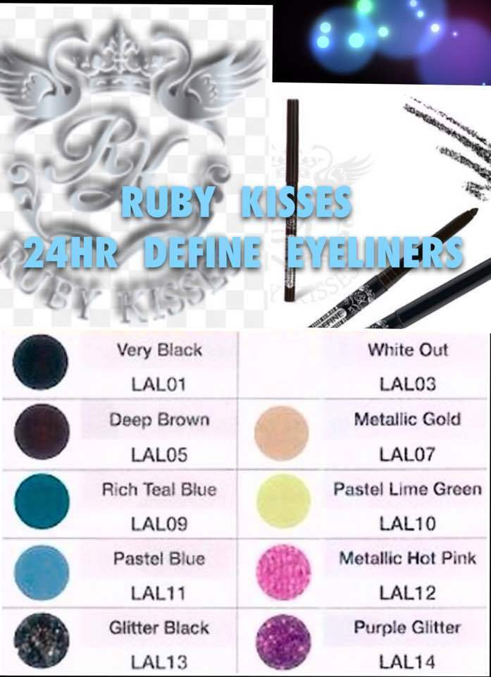 RUBY KISSES 24HR EYE DEFINE AUTO EYELINER LAL01-LAL14 CHOOSE DESIRED COLOR LINER - $2.79