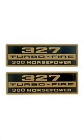 Late 1966 Corvette Decal Kit Valve Cover Turbo Fire 300 H.P.  Replacement - $16.78