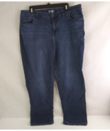 Terra &amp; Sky Distressed Whiskered Mid-Rise Straight Leg Jeans Plus Size 16W - $17.45