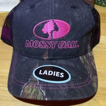 Mossy Oak Ladies Camo Pink Logo Adjustable Mesh Back Baseball Hat Cap -NWT - £11.71 GBP