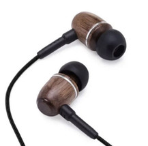 Onyx ELO Premium Genuine Wood In-ear Noise-isolating Headphones Brown NEW - £23.97 GBP