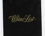 Sabre &amp; Saddle Wine List Albert Pick Motel  - $17.82
