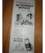 Fitch Dandruff Remover Shampoo Print Magazine Ad 1952 - £4.71 GBP