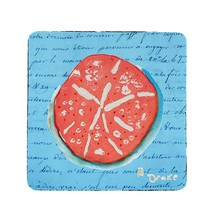 Betsy Drake Coral Sand Dollar Coaster Set of 4 - £27.69 GBP