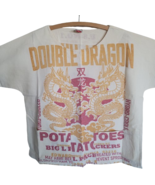 Flour Sack Double Dragon Feed Sack Top T Shirt Vintage Look Cotton One Size - £38.21 GBP