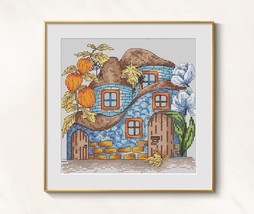 Old castle cross stitch fairy country house pattern pdf, old house cross stitch - £6.67 GBP
