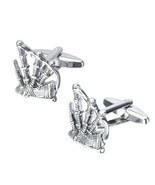 BAGPIPES CUFFLINKS Scottish Musical Instrument Scotland Wedding NEW w GI... - $14.95