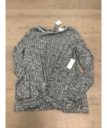 Stitch and Knot Womens Grey Sweater Small Studded Collar New with Tags - $18.00