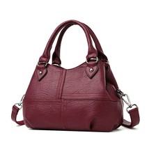 Hot Sale Fashion Patchwork Sheepskin Shoulder Crossbody Bags Ladies Leather Wome - £50.68 GBP