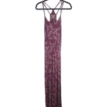 Lucky Brand Maxi Dress S Womens Purple Tropical Built In Bra Full Length Sleevel - £23.65 GBP