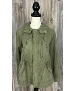 American Eagle Military Style Jacket Army Green Hood Full Zip Cotton XS ... - £9.36 GBP