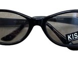 Kiss Womens Black Plastic Cat Eye Hand Polished Frames with Clear Lens  - $10.15