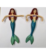 Vintage Disney Little Mermaid Ariel 6&quot; Bendable Toy Just Toys Lot Of 2 - $10.61