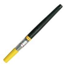 NEW Pentel Arts Color Brush Pen YELLOW, GFL-105 Nylon Tip Calligraphy Refillable - $5.89
