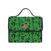 Riddler Green Questions All Over Print Waterproof Canvas Bag Laptop Brie... - £27.89 GBP