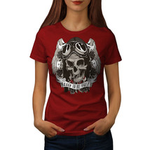 Wellcoda Born To Skull Free Biker Womens T-shirt,  Casual Design Printed... - £14.91 GBP+
