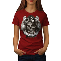 Wellcoda Born To Skull Free Biker Womens T-shirt,  Casual Design Printed... - £14.74 GBP+