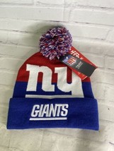 Ultra Game NFL New York Giants Winter Pom Beanie Knit Hat Cap Adult OSFM NEW - £19.78 GBP