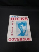 1970s Political Poster New Hampshire Youth Governor Gary E. Hicks Colebrook - $9.49