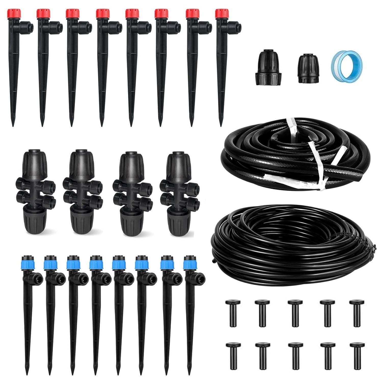 Drip Irrigation System Kit - Garden Watering System With 16Ft 1/2&#39;&#39;, Gre... - $38.99