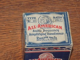 Vintage All American Audio Frequency Amplifying Transformer Empty Box - $461.33 MXN