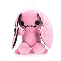 Naughty Bunny CH83377 3D Plush Mini Backpack 19&quot; H Pink Purple Black Gre... - $39.00