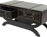 Deco 79 Faux Leather Living Room Coffee Table, 40&quot; x 19&quot; x 21&quot;, Brown - $420.99