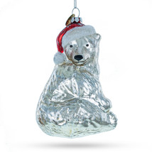 Polar Bear Glass Christmas Ornament - £30.83 GBP