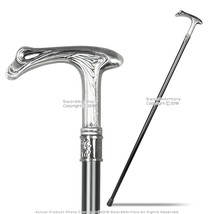 37&quot; Feather Style Cane Gentleman&#39;s Walking Stick w/ Metal Shaft and Rubb... - $19.78