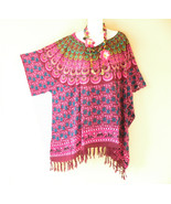 KB104 Plus Size Kimono Kaftan Tunic Hippy Maternity Poncho Top -2X, 3X, ... - $24.90