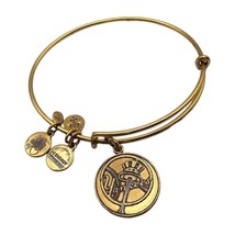 Alex and Ani Bracelet &quot;Yankees MLBP&quot; Round Shaped Charm Gold Tone Bangle 2012 - $7.92