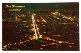 San Francisco Evening Night View California CA Mike Roberts Postcard c1960s - £4.00 GBP