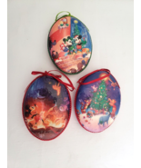 1998 Disney Store Decoupage Christmas Ornaments Lot 3 Mickey Minnie Winn... - £18.50 GBP