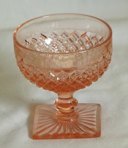 Miss America Pink Champagne Tall Sherbet 1930&#39;s Depression Glass Anchor Hocking - £19.46 GBP