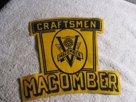 vintage Macomber Vocational High School Toledo Ohio Varsity Letter Craftsman 50s - $49.49