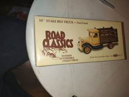 Road Classics 10&quot; Stake Bed Truck, Wooden Pine Finish, Heritage Mint Ltd. BGE45 - £3.93 GBP