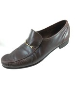 SH22 Vtg Florsheim Royal Imperial 11D Brown Leather Bit Loafer Shoes - £21.39 GBP
