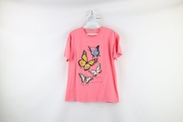 Streetwear Womens Small Spell Out Nature Butterfly Short Sleeve T-Shirt ... - $29.65