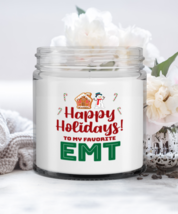 EMT Holiday Candle - Happy Holidays To My Favorite - Funny 9 oz Hand Poured  - £15.94 GBP
