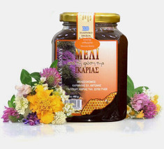 Ikarian Flower 460g-16.22oz HONEY strong flavor unfiltered Unique Honey - £57.24 GBP