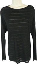 Eileen Fisher S Black Stripe Top Comfortable Classic - $39.99