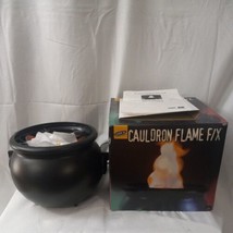 VINTAGE HALLOWEEN 2003 Flame Lite F/X Lighted Cauldron Complete in Box S... - $49.49