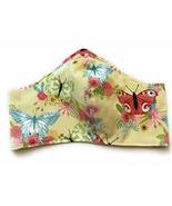 Pastel Yellow Butterfly Face Mask, Tropical Flower Blue Green Red Pink, ... - £13.22 GBP
