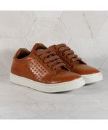 Vince Camuto Cowon Cognac Cow Analine Brown Leather Court Sneaker Boys 11.5 - €33,96 EUR