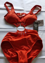Vince Camuto Red Sunset One Piece Size 4 - £20.13 GBP