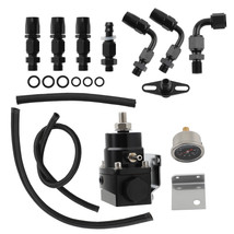 Adjustable Fuel Pressure Regulator Kit 0-100PSI + AN6 Fitting Hose End U... - $47.96