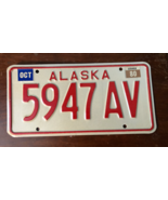 1980 ALASKA LICENSE PLATE 5947 AV - $18.20