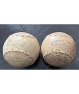 Vintage DeBeer 14” Clincher Leather Cover Slowpitch Softballs CF14 Lot of 2 - $27.67