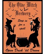 The Olde Witch Brewery Stop in for a Spell Halloween Metal Sign - $25.95