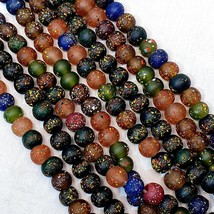 Vintage trade candy glass beads beaded necklaceGift - $876.38 MXN